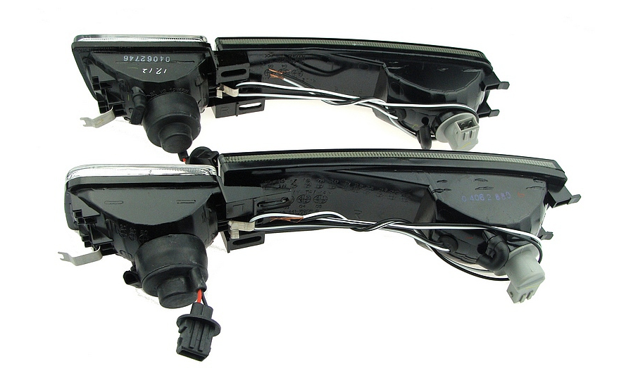 Black Smoked Foglights set with turnsignal For VW Golf III MK3 / Vento (US Jetta 3)