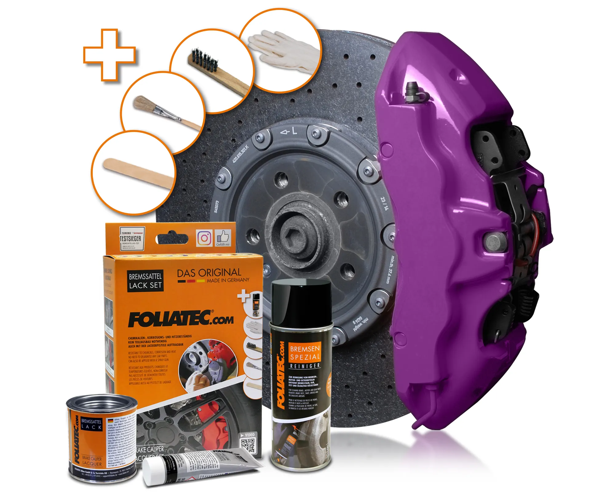 Foliatec DEEP VIOLET Brake Caliper Lacquer Set