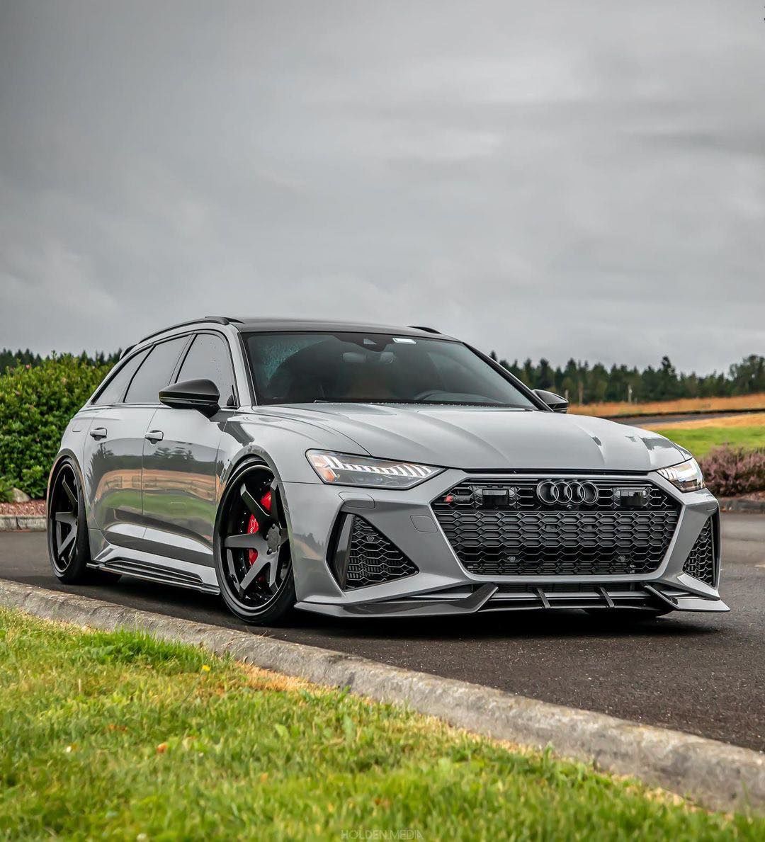 Forged Carbon splitter for front bumper Audi RS6 C8 5G 2019-2023
