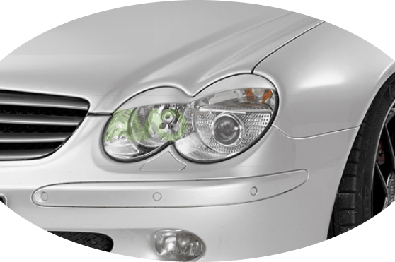 Накладки на фары / Реснички для MB SL R230 2001-2009 ABS Gloss