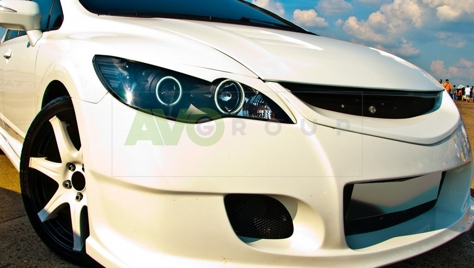 Headlight Eyelids for Honda Civic 4D 2008-2013 v2 ABS Gloss