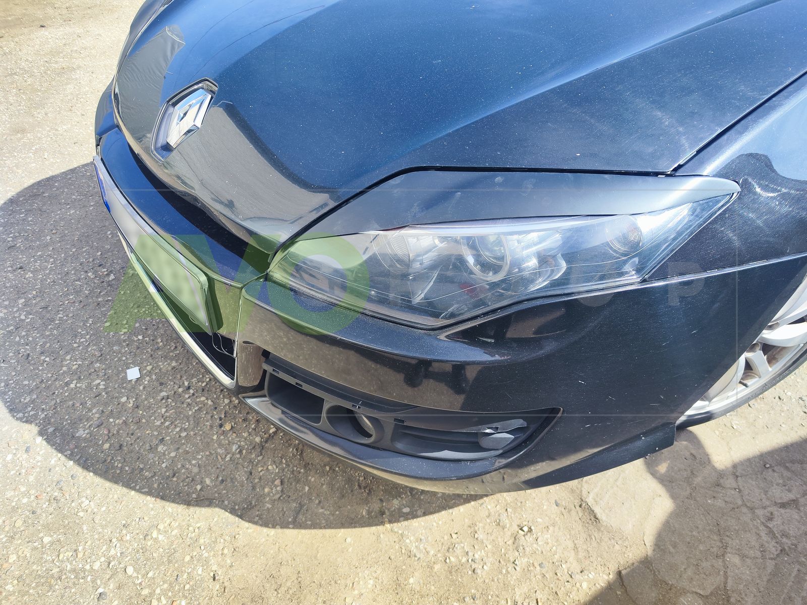 Priekšējo lukturu uzlikas uzacis priekš Renault Laguna 3 2007-2015 ABS Matt - Image 2