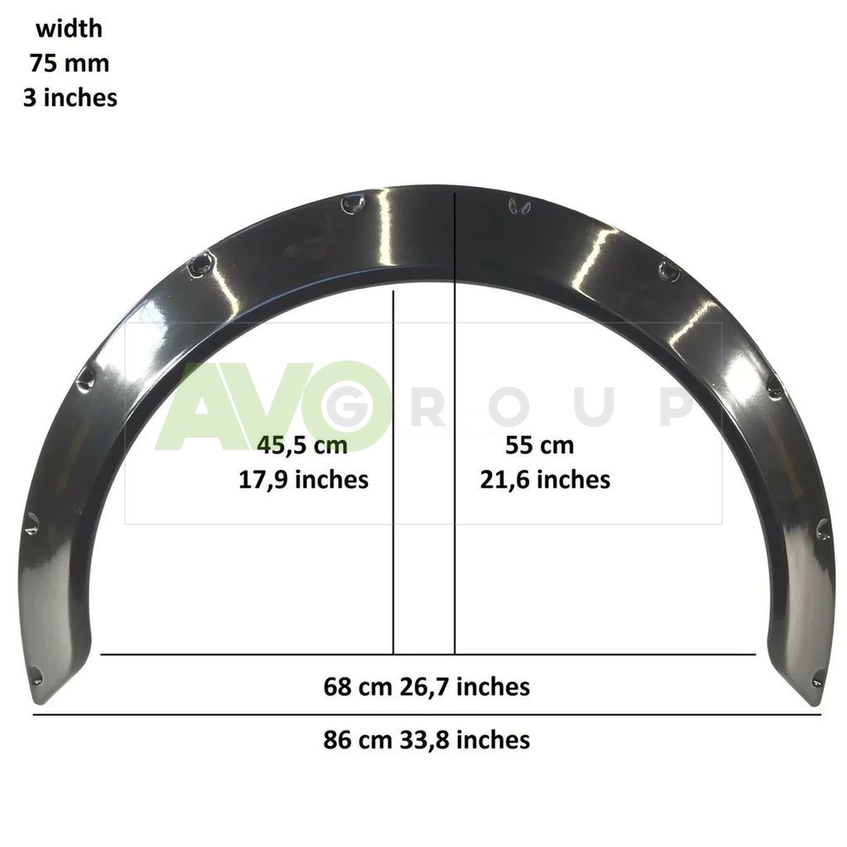 Universal Wheel Arches Fender Flares JDM Set 75mm