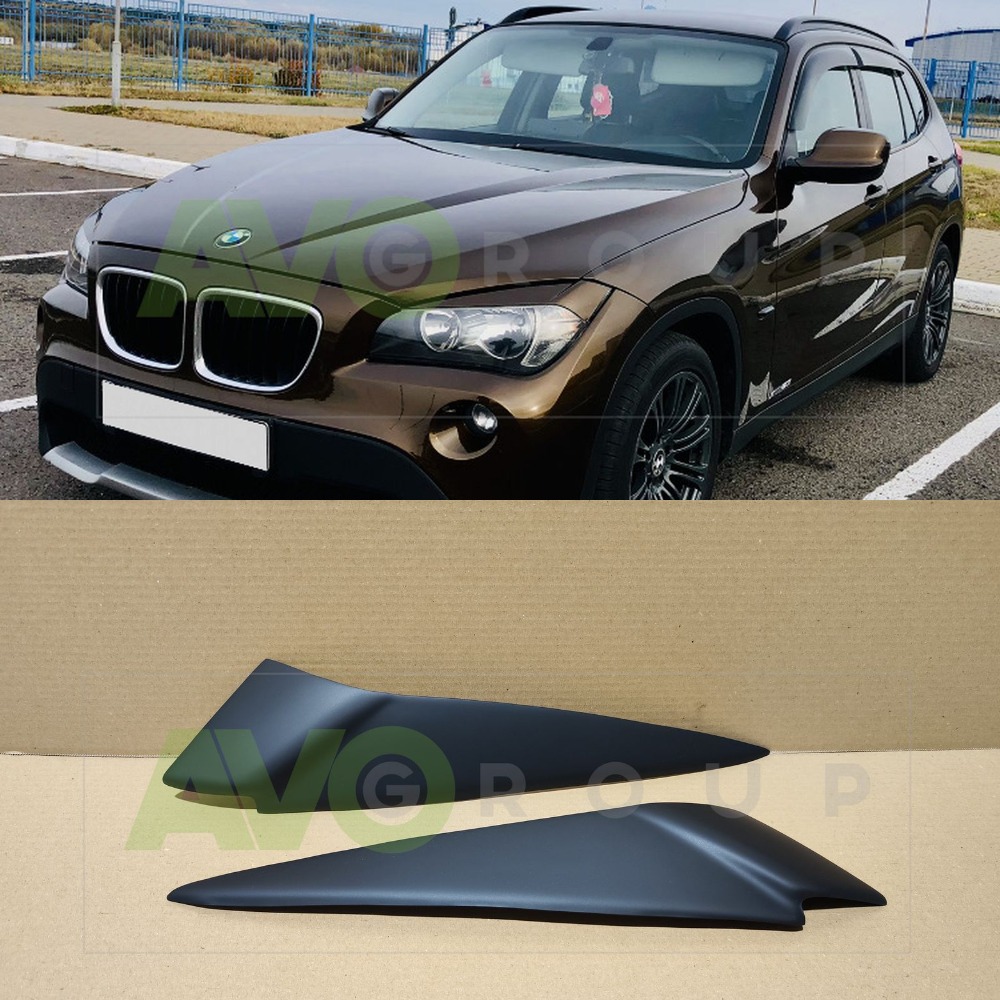 Priekšējo lukturu uzlikas uzacis priekš BMW X1 E84 2009-2012 ABS Matt
