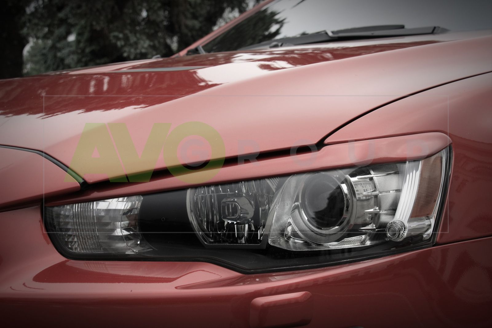 Headlight Eyelids for Mitsubishi Lancer X 2007-2016 ABS Gloss
