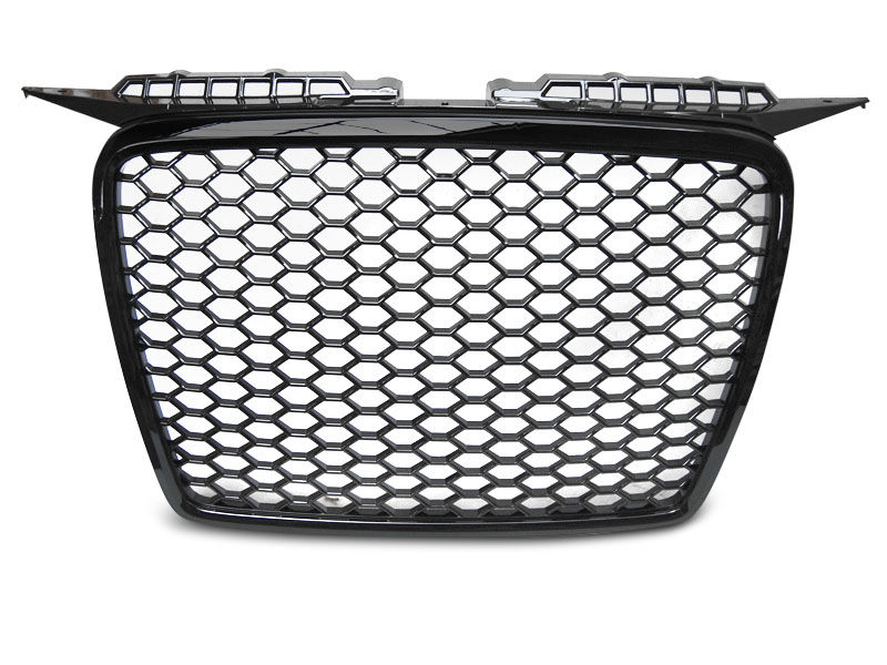 RS3 Front Honey comb Grill for Audi A3 8P 2005-2008 BLACK GLOSS