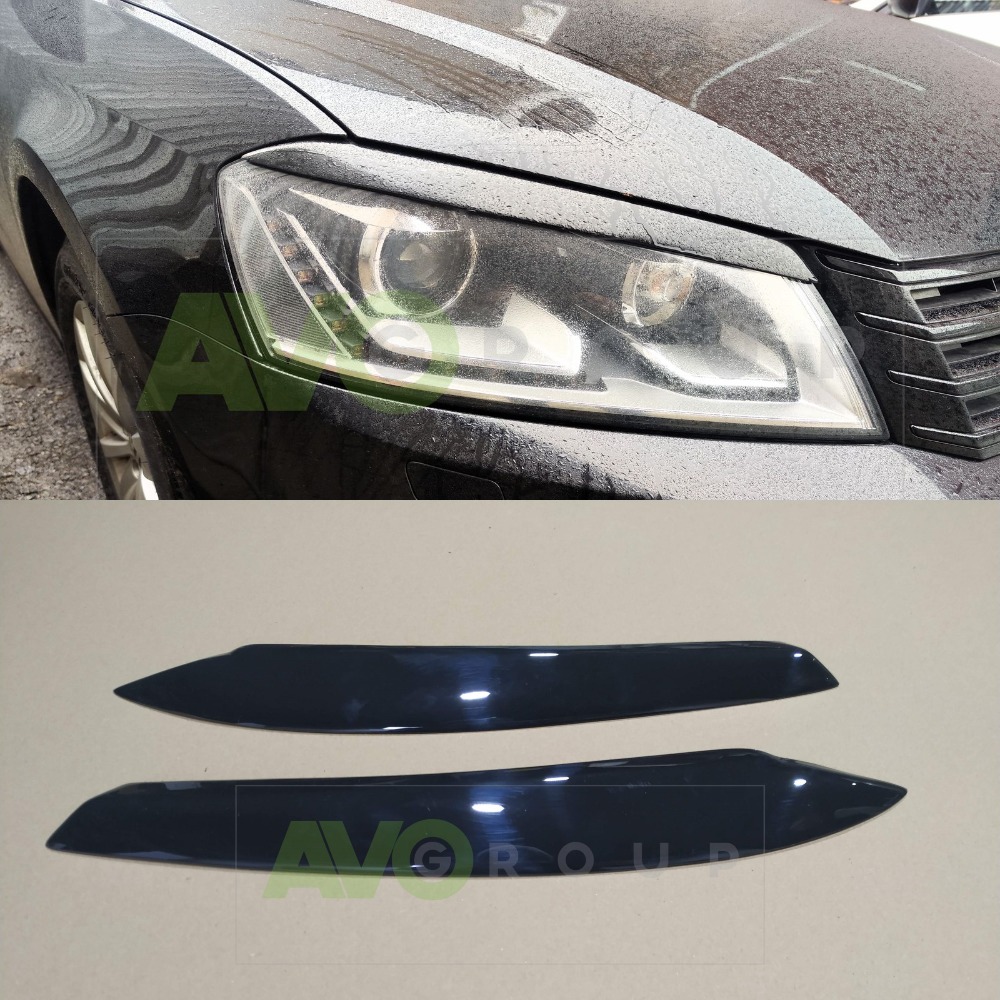 Накладки на фары / Реснички для VW Passat 7 2010-2015 ABS Gloss