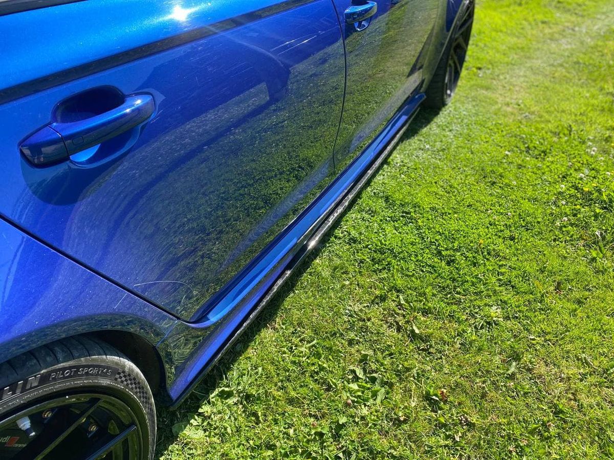 Forged Carbon Sideskirts addon extension blades for Audi RS6 C7 4G