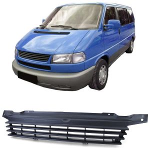 Front Black Badgeless Grill Without emblem For VW T4 96-03 Long Nose