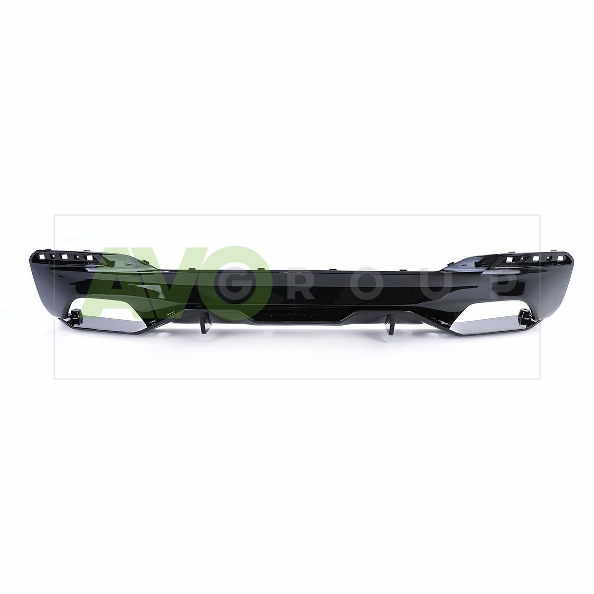 Rear bumper diffuser with ribs for BMW 5 G30 / G31 / M5 F90 2017-2025 Black gloss
