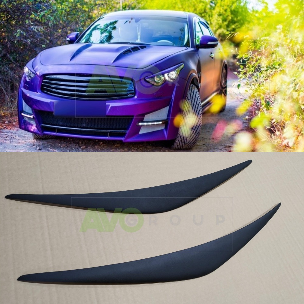 Headlight Eyelids for Infiniti FX 2008-2013 v2 ABS Matt