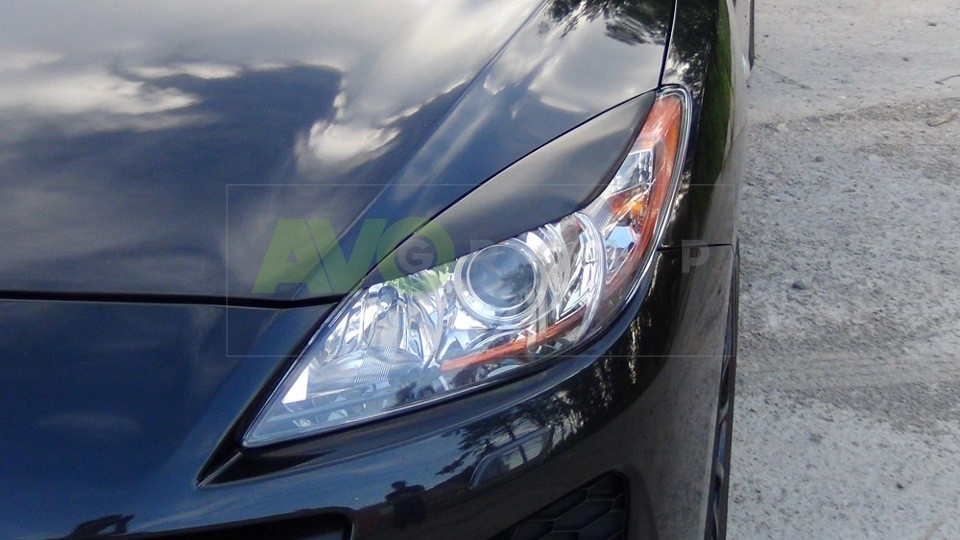 Headlight Eyelids for Mazda 3 2009-2013 ABS Gloss