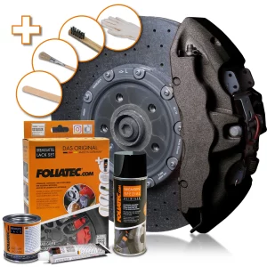 Foliatec CARBON METALLIC Brake Caliper Lacquer Set