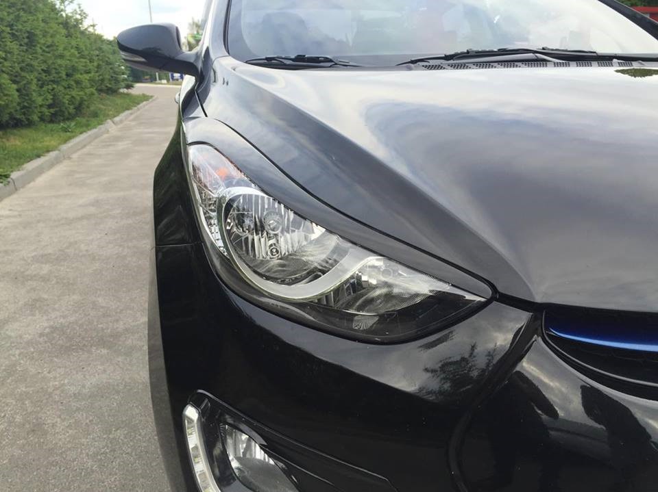 Headlight Eyelids for Hyundai Elantra / Avante 2010-2015 ABS Gloss