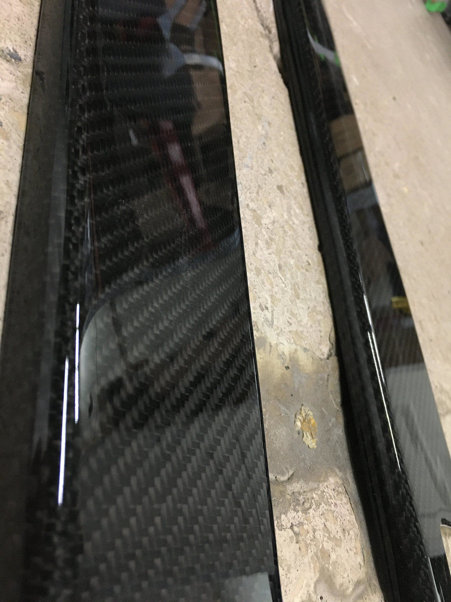 Carbon Sideskirts addon extension blades for Audi RS6 C7 4G