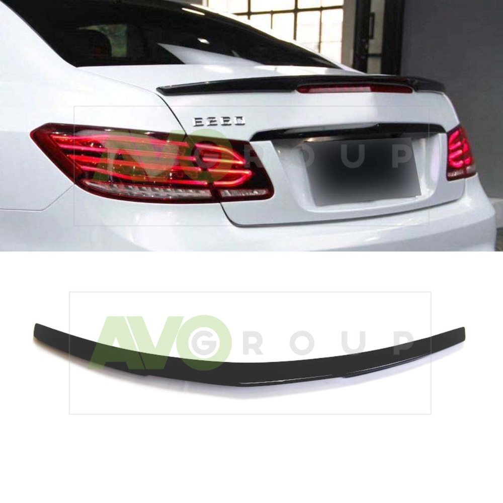 Trunk boot spoiler for MB E-Class C207 Coupe 2009-2016 ABS Black gloss