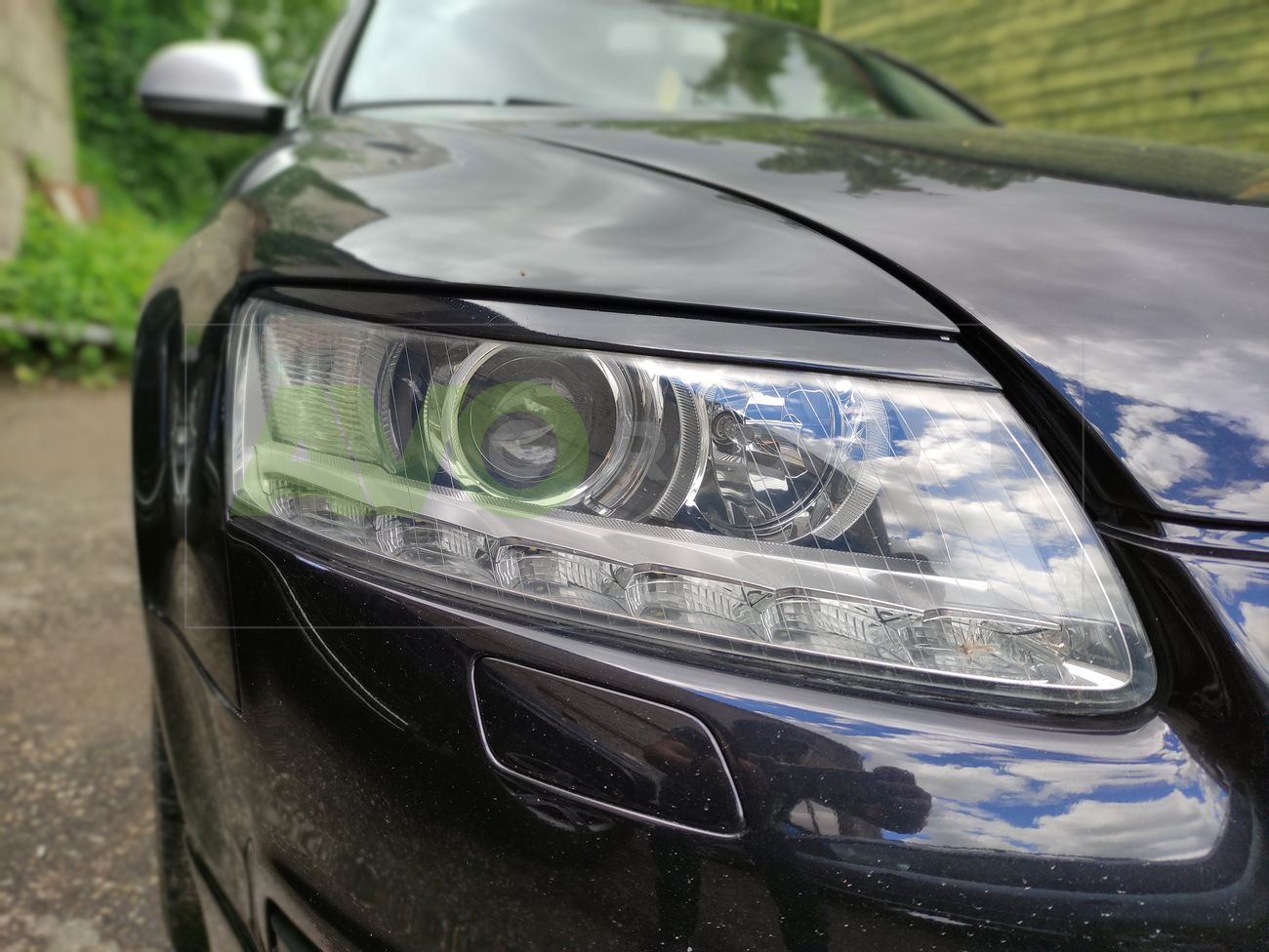 Priekšējo lukturu uzlikas uzacis priekš AUDI A6 4F C6 2004-2011 ABS Matt - Image 3