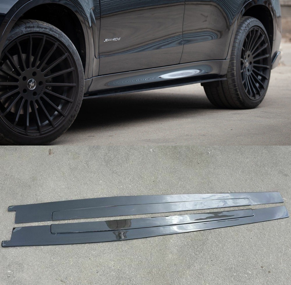 Performance carbon side skirts add-ons set for BMW X6 F16 X6M F16