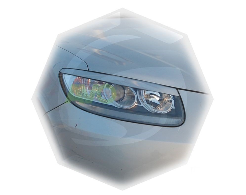 Headlight Eyelids for Hyundai Santa FE 2006-2013 ABS Gloss