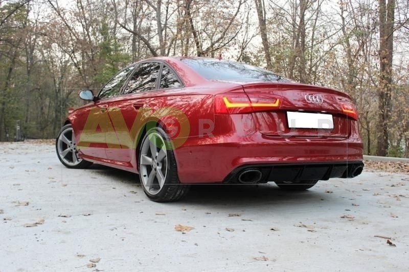 Rear Bumper Diffuser for Audi A6 C7 RS6 2011-2015 SE