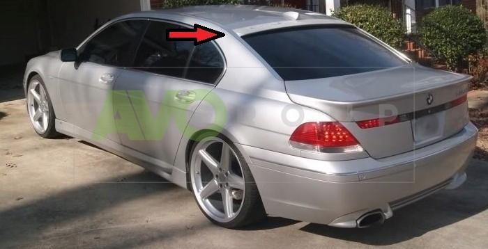 Aizmugurējā stikla spoileris priekš BMW 7 E65 / E66 2002-2008