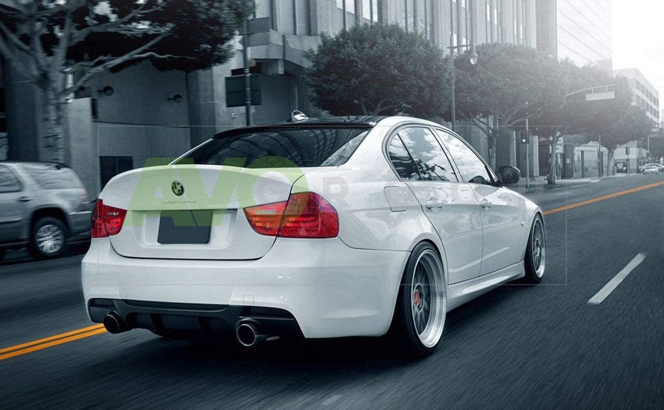 Aizmugurējā bampera difuzors priekš BMW 3 E90 / E91 2005-2012 v1 ABS Gloss