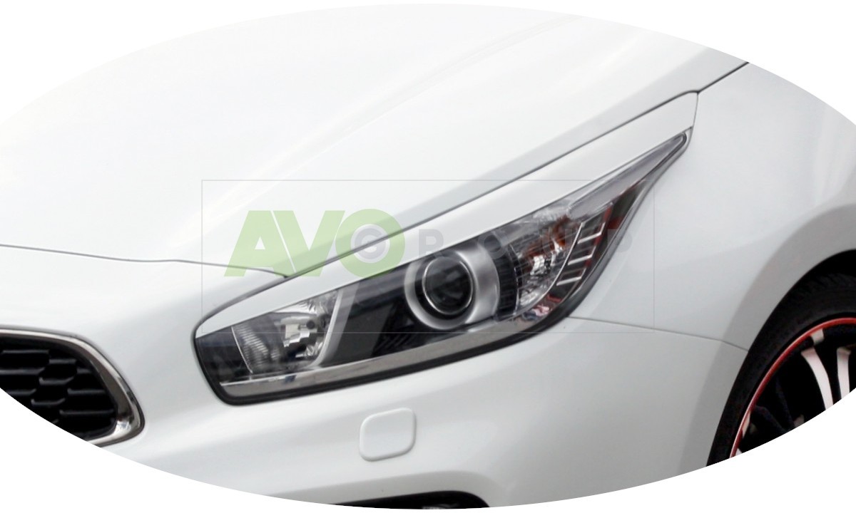 Накладки на фары / Реснички для Kia Ceed 2 JD 2012-2018 ABS Gloss
