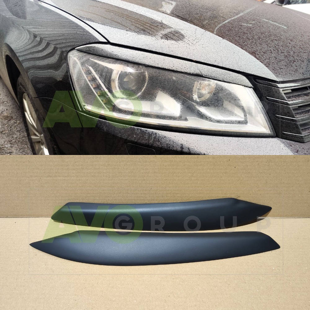 Накладки на фары / Реснички для VW Passat 7 2010-2015 ABS Matt