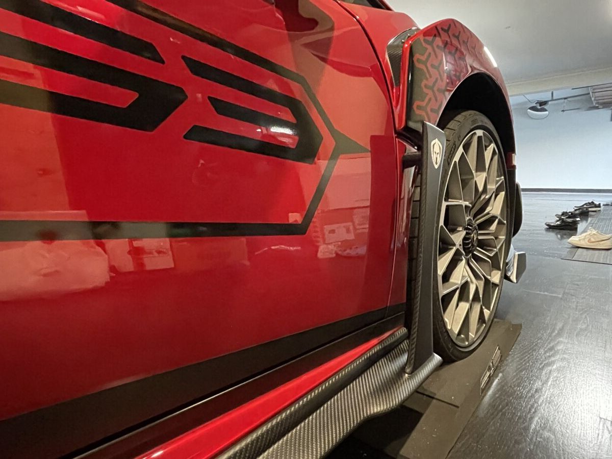 Matte carbon Side skirts spoilers for Huracan STO v1 - Image 5
