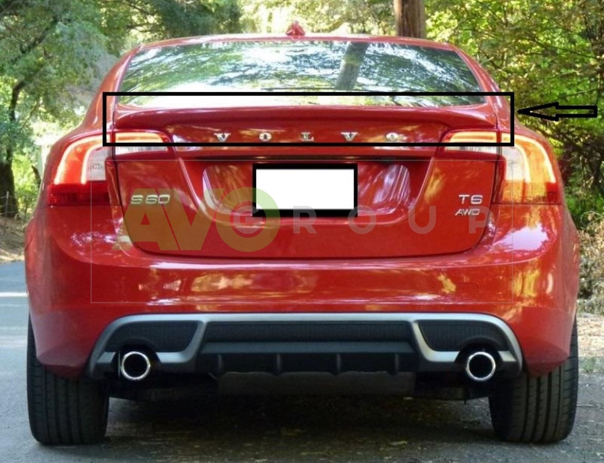 Trunk boot spoiler for Volvo S60 2010-2018 v3