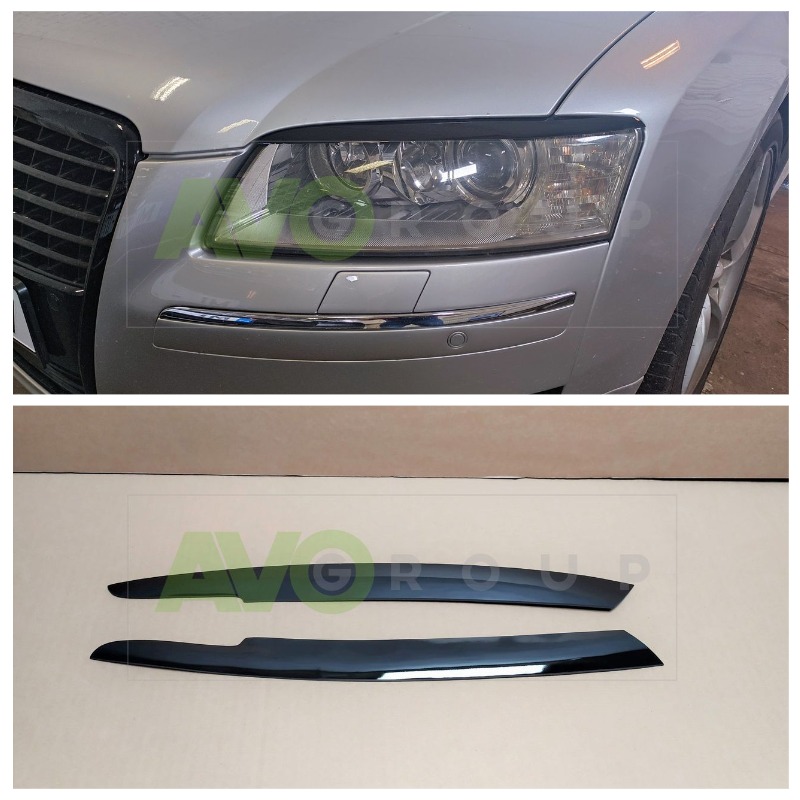 Headlight Eyelids for AUDI A8 D3 2005-2010 ABS Gloss