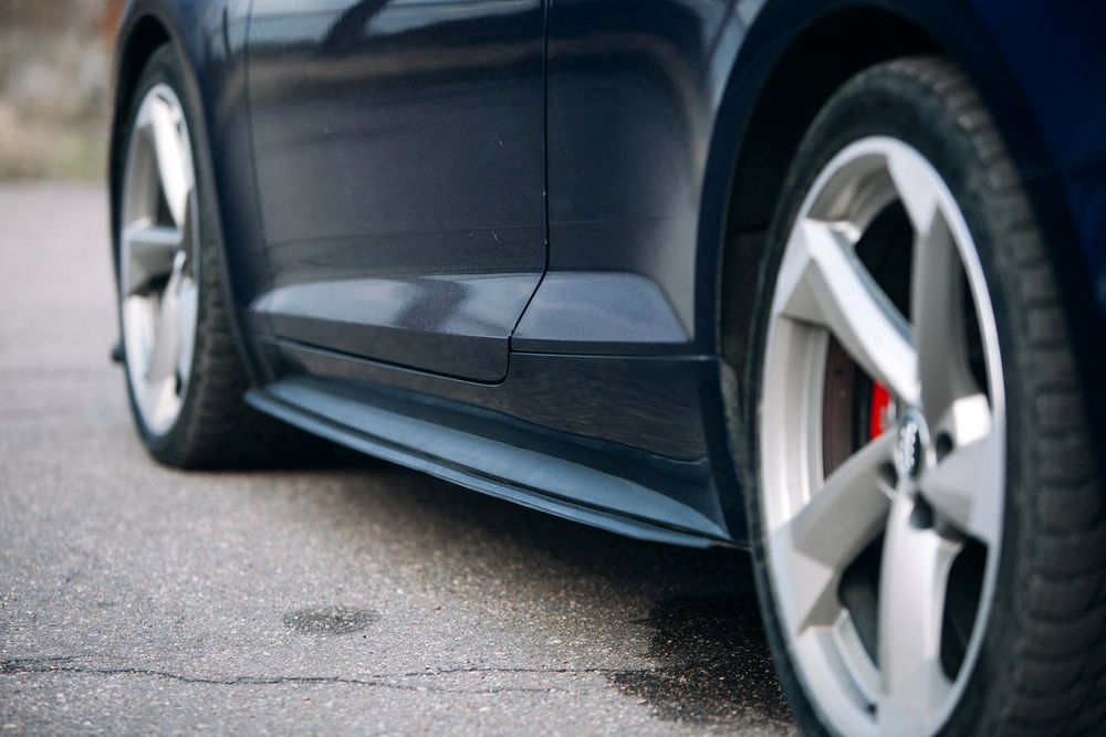 Side Skirt blades extensions addons for Audi A5 S5 B9 2016-2024 ABS Matt