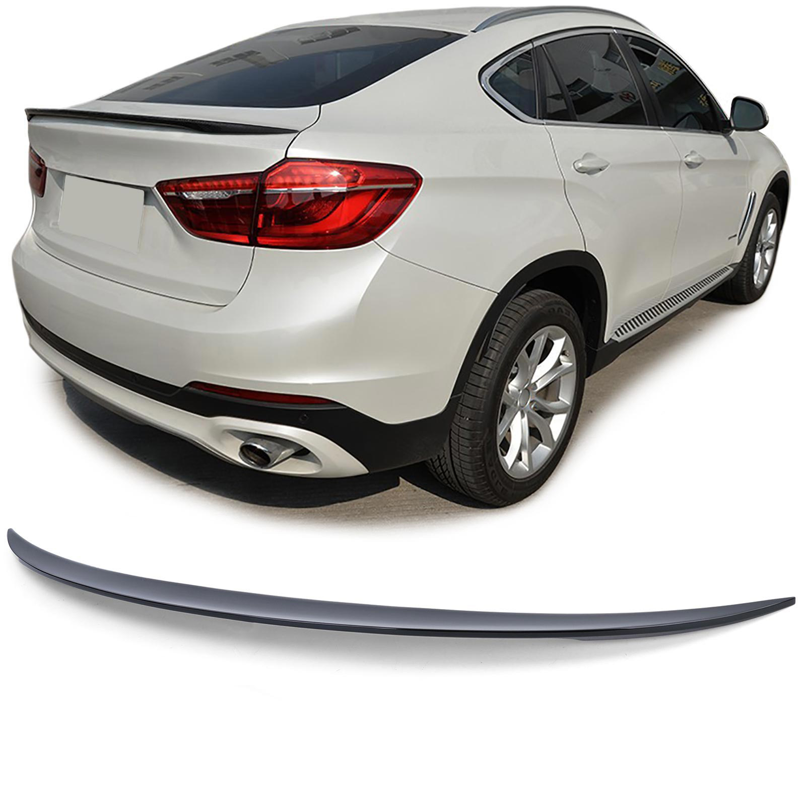 Performance rear boot trunk door spoiler for BMW X6 F16 ABS Gloss