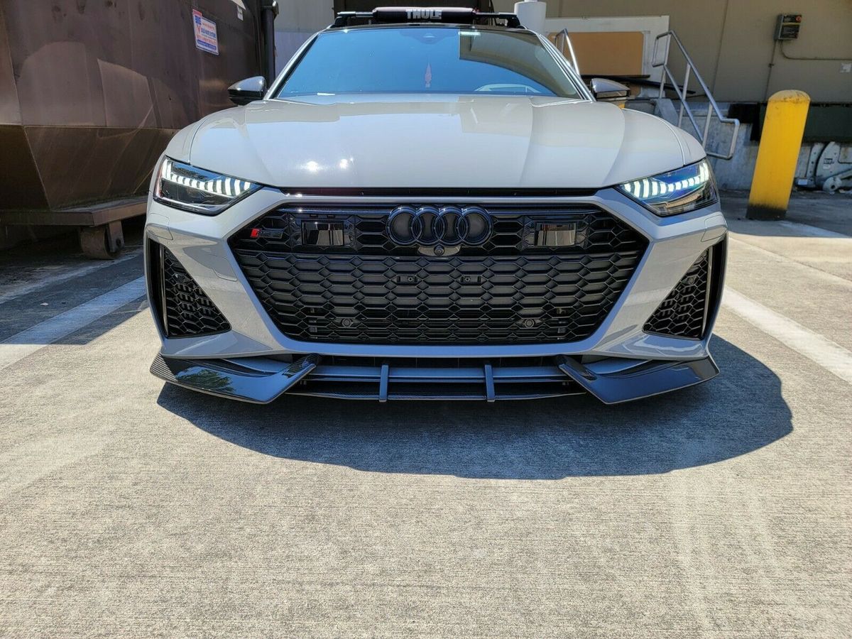 Carbon fiber splitter for front bumper Audi RS6 C8 5G 2019-2023