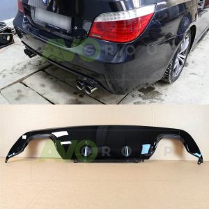 Double Twin Exhaust Diffuser for BMW 5 E60 / E61 2003-2010 ABS Gloss