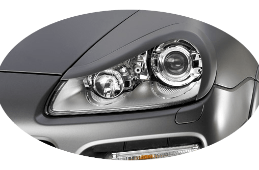 Headlight Eyelids for Porsche Cayenne 957 2007-2010 v2 ABS Gloss