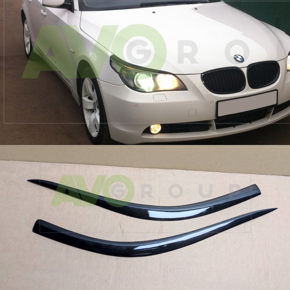 Накладки на фары / Реснички для BMW 5 E60 / E61 2003-2010 ABS Gloss v3