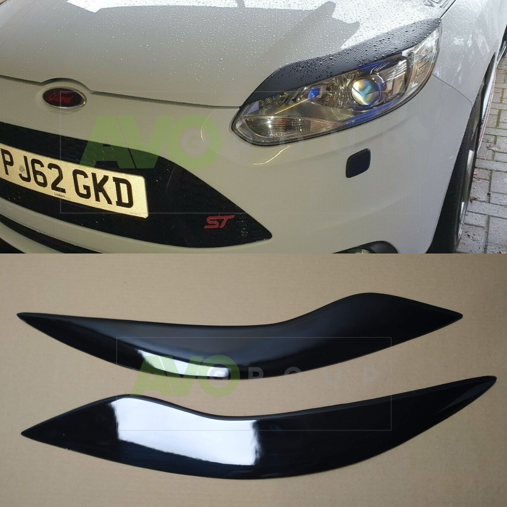 Headlight Eyelids for Ford Focus 3 2010-2014 ABS Gloss
