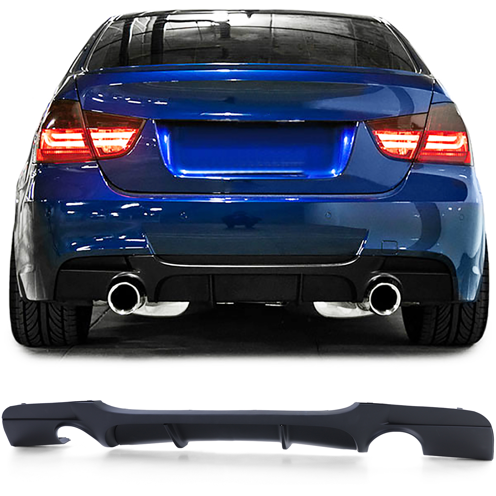 335i 335d aizmugurējais bufera difuzors BMW 3 E90 / E91 2005-2012 ABS Matt