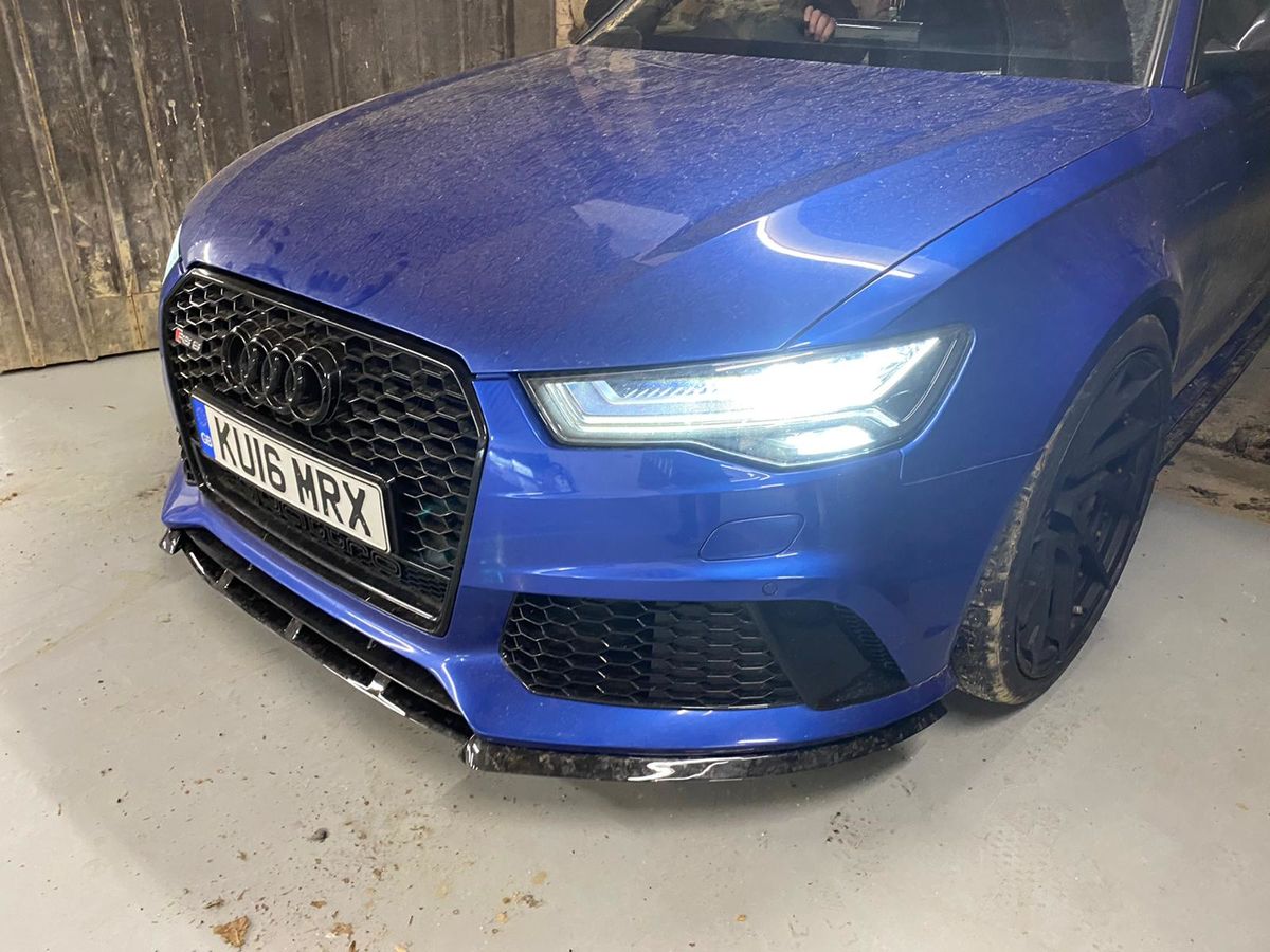 Forged fiber splitter for front bumper Audi RS6 C7 4G 2013-2018