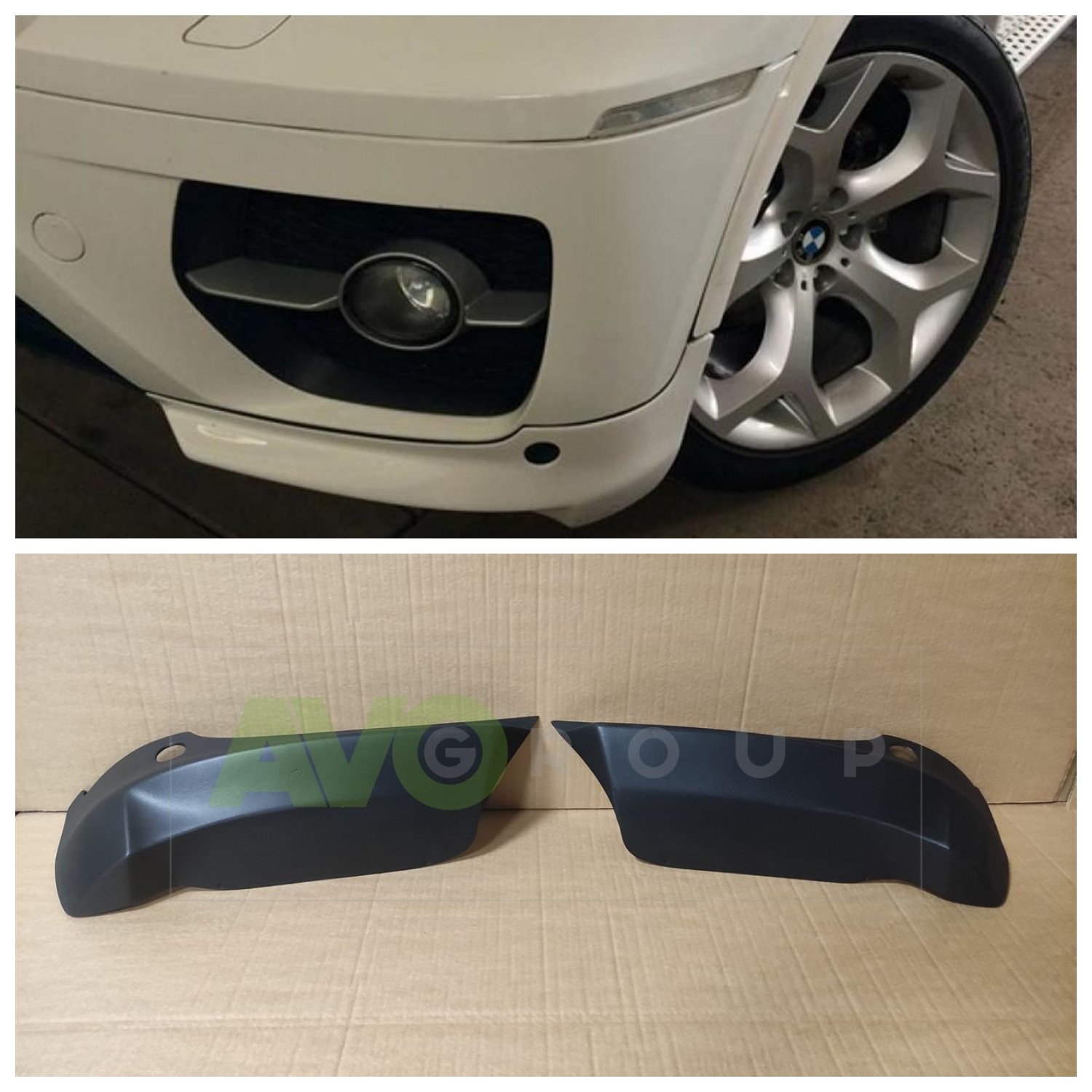Front bumper Flaps Spoiler Splitters for BMW X6 E71 E72 2007-2014