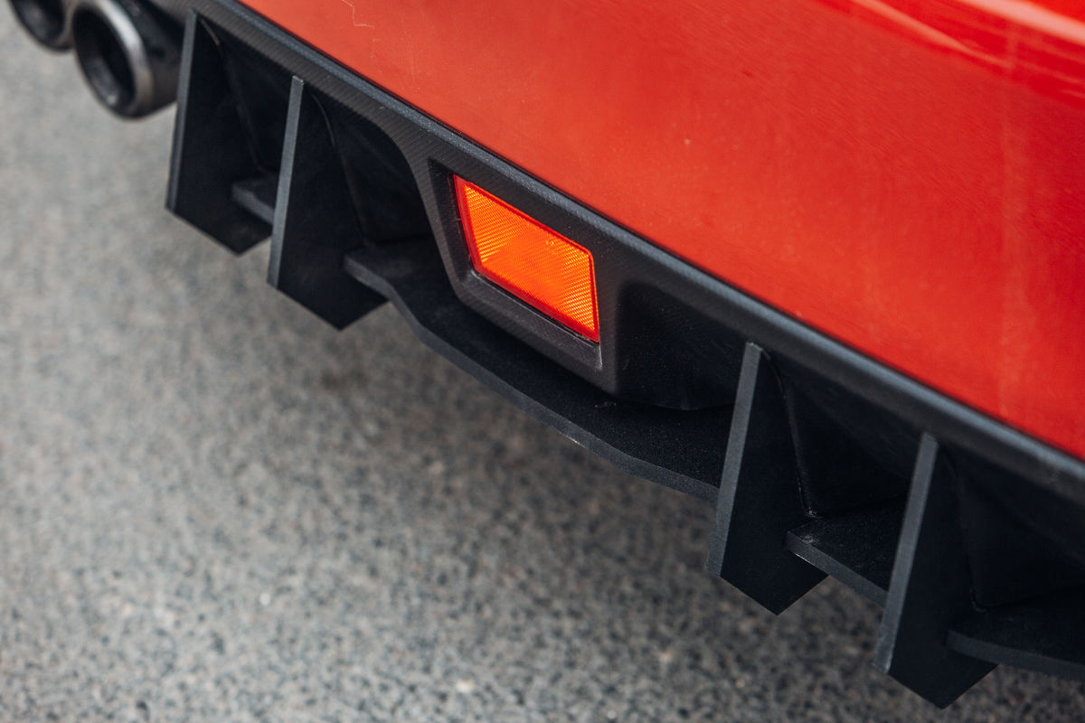 Performance Rear Bumper diffuser addon with ribs / fins For Subaru WRX STI VA
