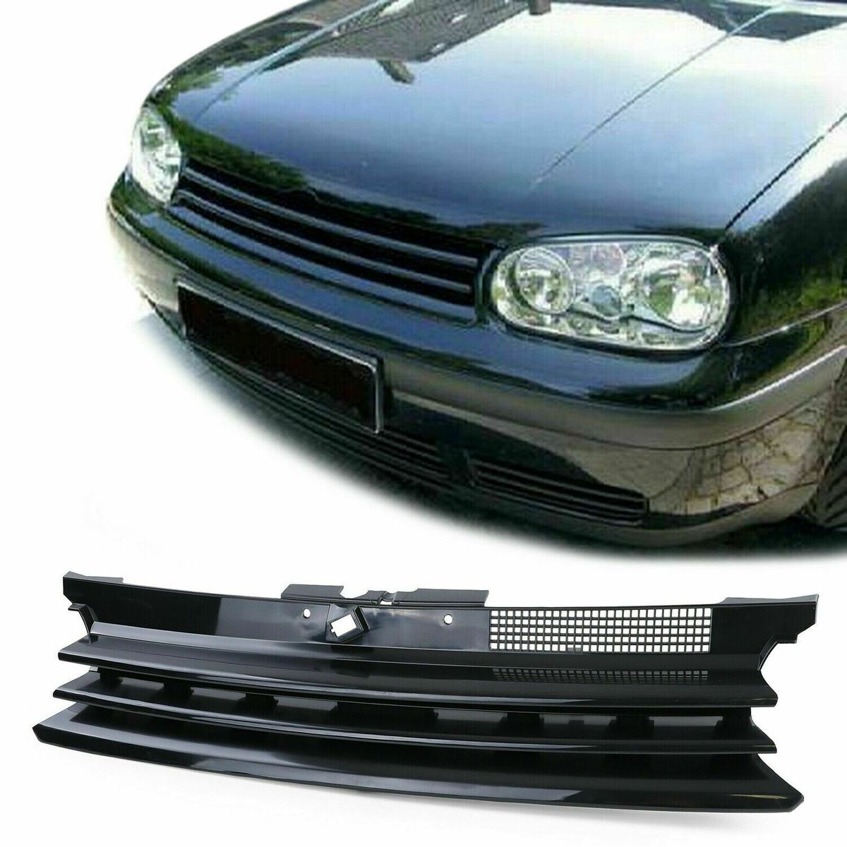 Front black GTI Style badgeless grill For VW Golf IV MK4 1997-2005