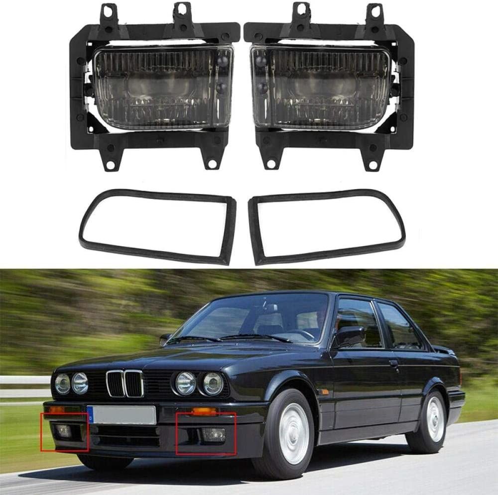 Black Smoked Fog Lights set for BMW 3 E30 1987-1993