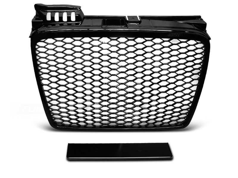 RS style Front Honey comb Grill for Audi A4 B7 8E 2004-2008 GLOSSY BLACK