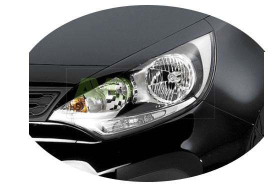 Накладки на фары / Реснички для Kia Rio 3 UB 2011-2015 ABS Gloss