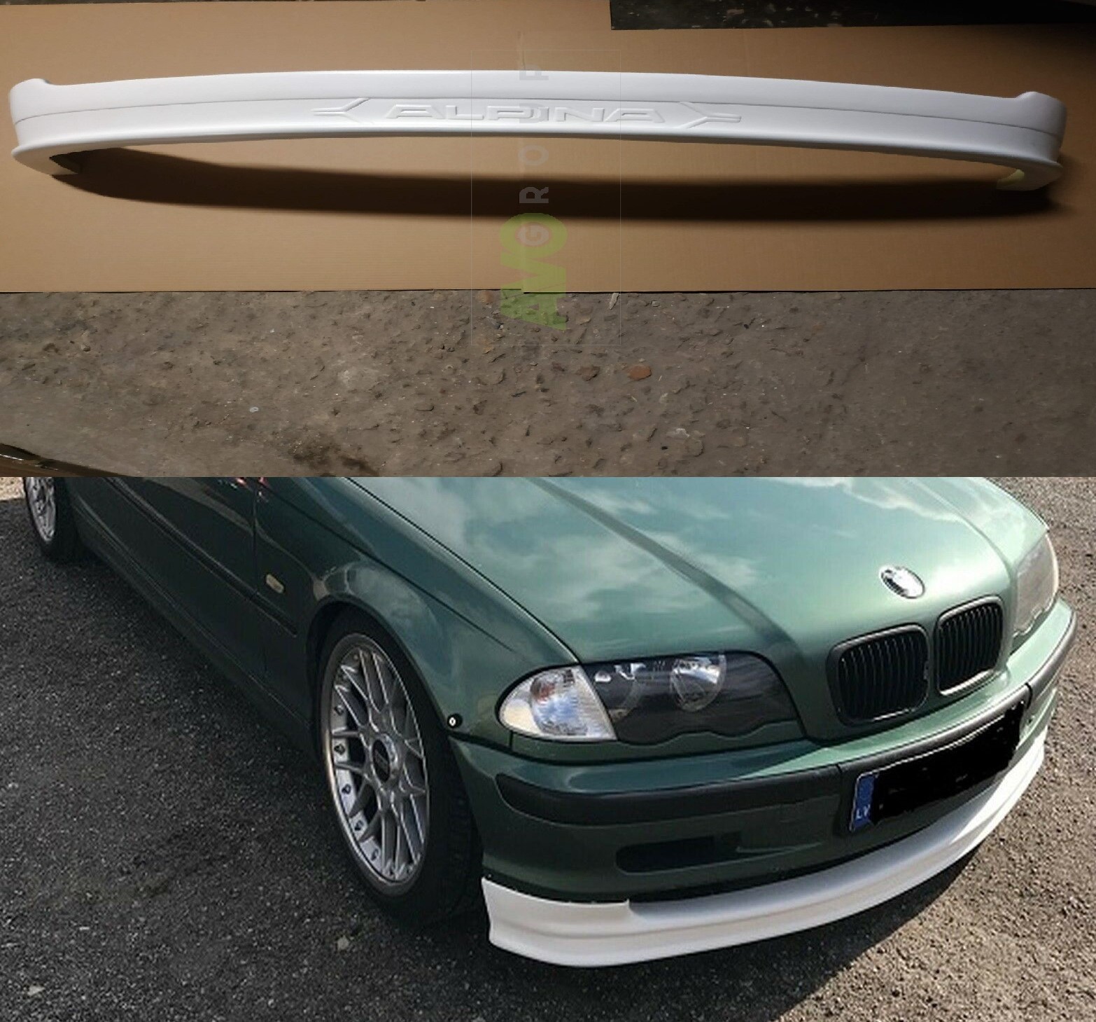 A Style front spoiler splitter for BMW 3 E46 1998-2001 Saloon/Touring