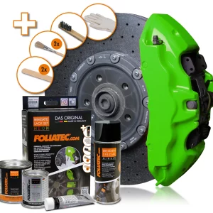 Foliatec NEON GREEN Brake Caliper Lacquer Set