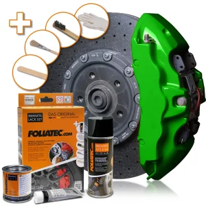 Foliatec POWER GREEN Brake Caliper Lacquer Set