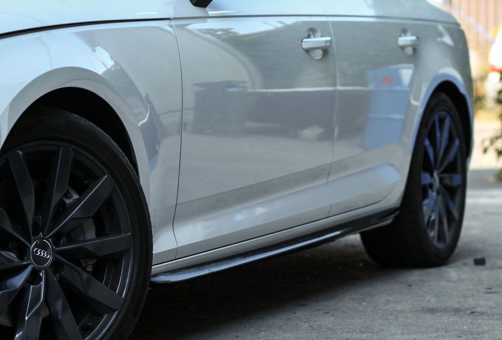 Sideskirts addon S Line Extension blades for AUDI A4 S4 B8 2008-2016 ABS Gloss